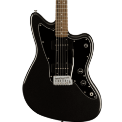 Fender Squier FSR Affinity Series Jazzmaster Electric Guitar Metallic - Black w/ Black Pickguard