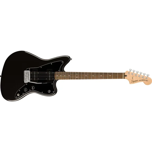 Fender Squier FSR Affinity Series Jazzmaster Electric Guitar Metallic - Black w/ Black Pickguard - Image 2