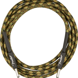 Fender Professional Series Straight to Straight Instrument Cable - 18.6-foot Woodland Camo