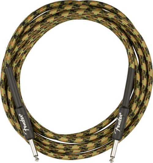 Fender Professional Series Straight to Straight Instrument Cable - 18.6-foot Woodland Camo