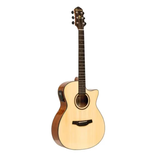 Crafter HT-250CE Orchestra Cutaway Engelmann Spruce Mahogany Pickup EQ Preamp - Image 3