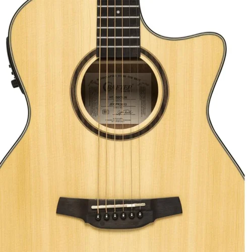 Crafter HT-250CE Orchestra Cutaway Engelmann Spruce Mahogany Pickup EQ Preamp - Image 5