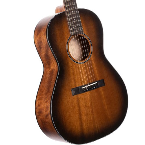 CORT Core-PE Mahogany Parlor Acoustic Electric Guitar – Open Pore Black Burst - Image 3