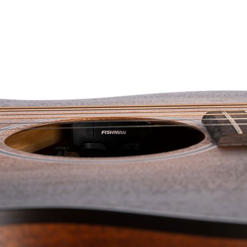 CORT Core-PE Mahogany Parlor Acoustic Electric Guitar – Open Pore Black Burst - Image 7