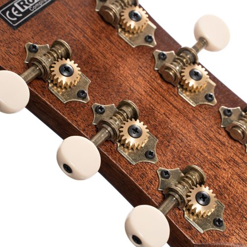 CORT Core-PE Mahogany Parlor Acoustic Electric Guitar – Open Pore Black Burst - Image 9