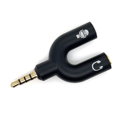Cyberdyne 3.5mm 4-Way Male – 3.5mm Female Headphone/Mic Adapter