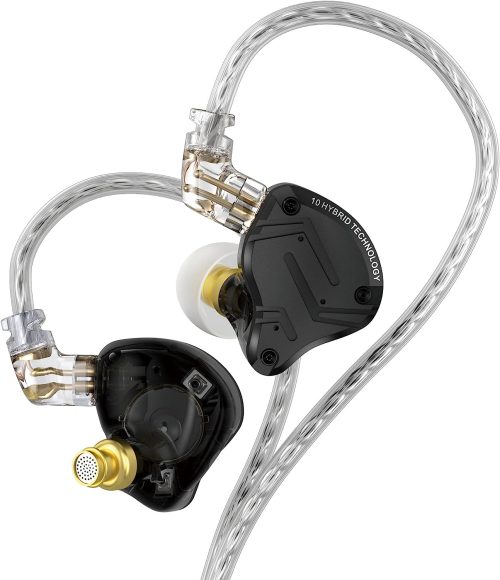 KZ ZS10 Pro X Hybrid Technology Earphones - Stone Black - Image 2