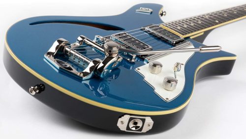 Duesenberg Double Cat Catalina Blue 6-String Semi-Hollow Body Electric Guitar - Image 5
