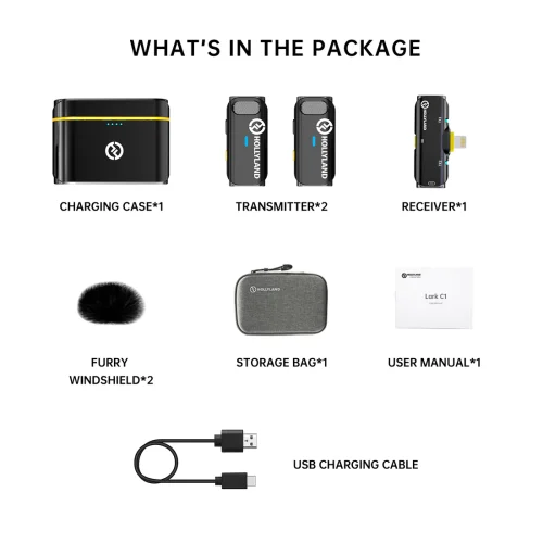 Hollyland LARK C1 Duo – Wireless Microphone System - (2.4 GHz) - Image 7