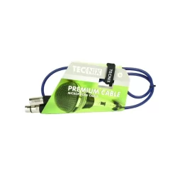 Tecnix 1m XLR M-F XLR Mic Cable - Blue