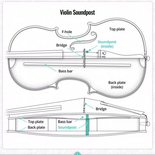 Josef Teller Violin Sound Post Stick 42.4cm - Image 4