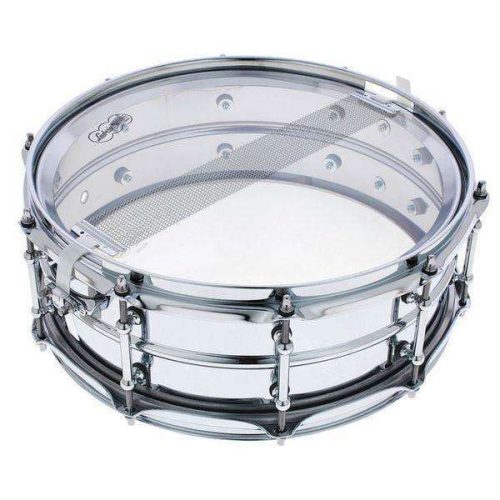 Ludwig Supraphonic Chrome Plated Aluminum Snare Drum with Tube Lugs - 14 x 5 inch - Image 4