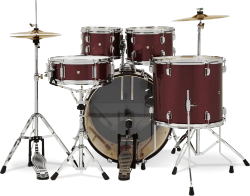 PDP Center Stage 5-piece Kit with Cymbals - Ruby Red Sparkle - Image 2