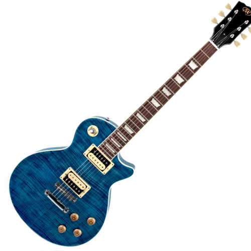 SX EC3H Les Paul Electric Guitar - Translucent Ocean Blue