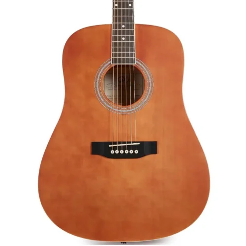 SX SD104 Dreadnought Acoustic Guitar – Brown