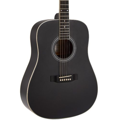 SX SD104K Dreadnought Acoustic Guitar Pack - Black