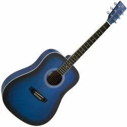 SX SD104K Dreadnought Acoustic Guitar Pack - Blue Sunburst