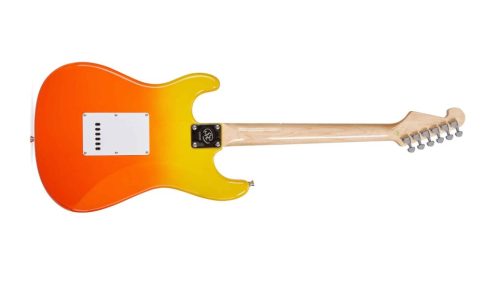 SX SEM1 Stratocaster Electric Guitar - Burning Fire - Image 2