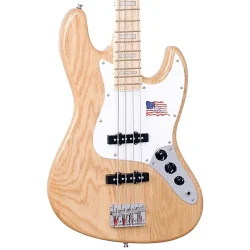 SX SJB75 Swamp Ash 4 String Bass Guitar - Natural