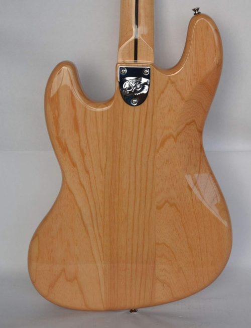 SX SJB75 Swamp Ash 4 String Bass Guitar - Natural - Image 4