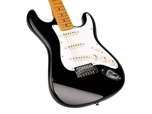 SX Strat SST57 Electric Guitar – Black - Image 3