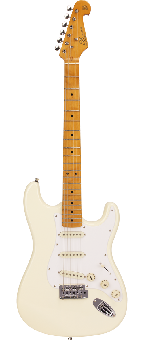 SX Strat SST57 Electric Guitar – Vintage White - Image 2