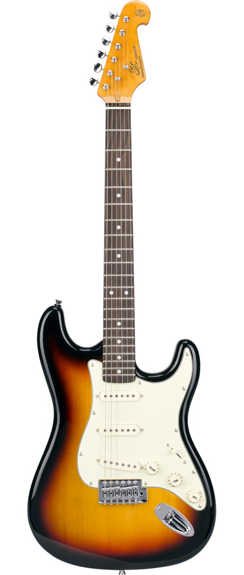 SX Strat SST62 Electric Guitar - 3 Tone Sunburst - Image 3
