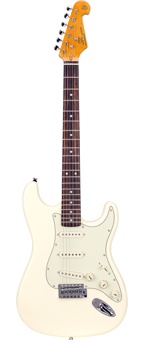 SX Strat SST62 Electric Guitar - Vintage White - Image 3