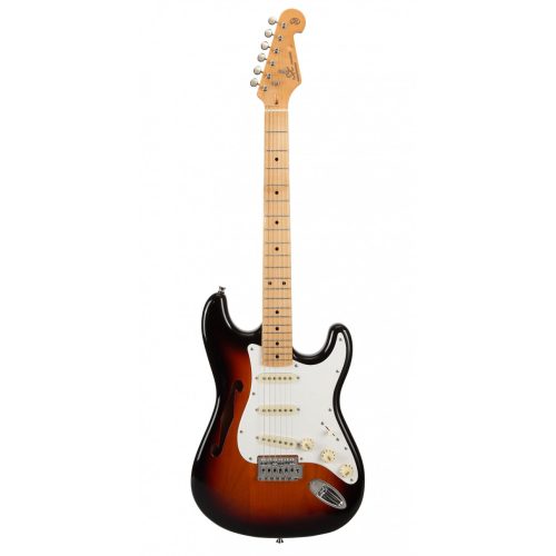 SX SST Alder Series Semi-Hollowbody Electric Guitar - 3 Tone Sunburst