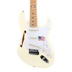 SX SST Alder Series Semi-Hollowbody Electric Guitar - Vintage White