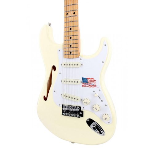 SX SST Alder Series Semi-Hollowbody Electric Guitar - Vintage White
