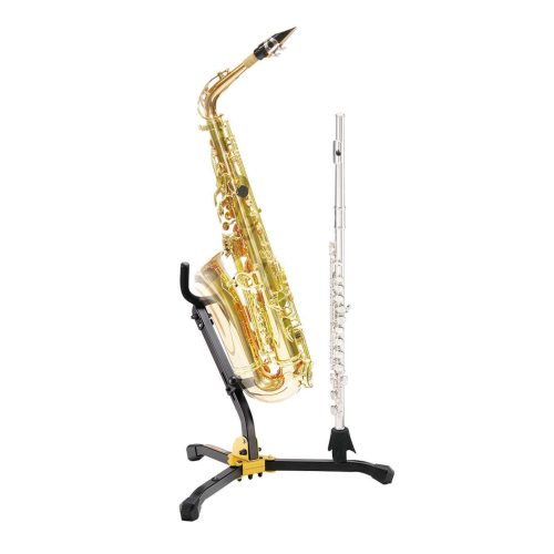 Hercules Stands DS532BB Alto/Tenor Saxophone Stand with Flute/Clarinet Peg - Image 2