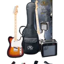 SX SE2 Tele Electric Guitar Pack – 3 Tone Sunburst