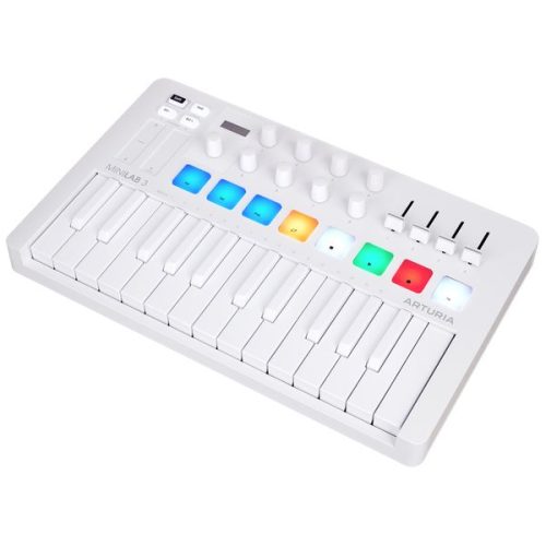 Arturia MiniLab 3 25-Key MIDI Controller w/Software - Alpine White