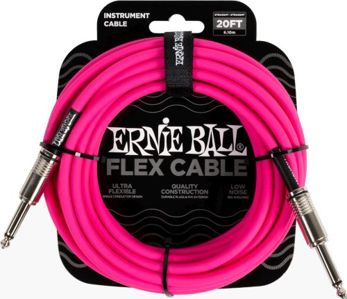 Ernie Ball Flex Instrument Cable 6m - Pink