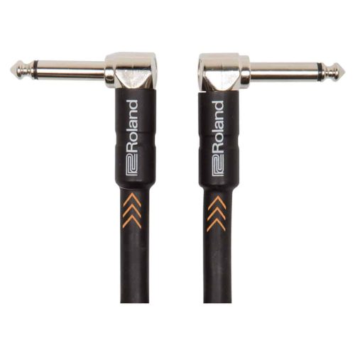 Roland RIC-B3AA Angled 1/4 inch – Angled 1/4 inch Black Series Instrument Cable – 1m