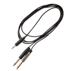 Quik Lok - JUST J352J-3 Cable Jack Stereo 3.5 (mini) 2 x Jack Mono 6.3 - 3m