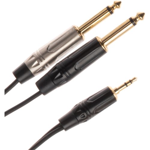 Quik Lok - JUST J352J-3 Cable Jack Stereo 3.5 (mini) 2 x Jack Mono 6.3 - 3m - Image 2