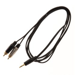 Quik Lok - JUST J352RCA-2 Cable Jack Stereo 3.5 (mini) to 2 x RCA Male 2m