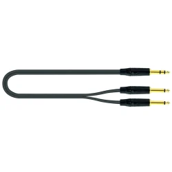 Quik Lok - JUST/JS2JM-2 Adaptor Cable, Jack Stereo / 2 x Jack Mono, 2m