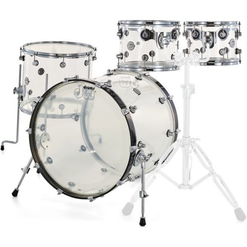 DW Design Series Acrylic 4-piece Shell Pack - Clear Acrylic - Image 2