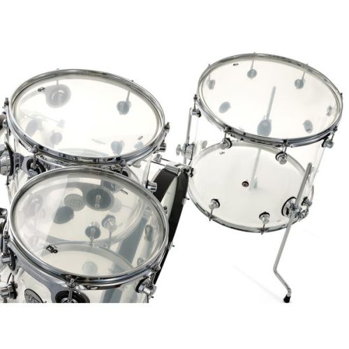 DW Design Series Acrylic 4-piece Shell Pack - Clear Acrylic - Image 7