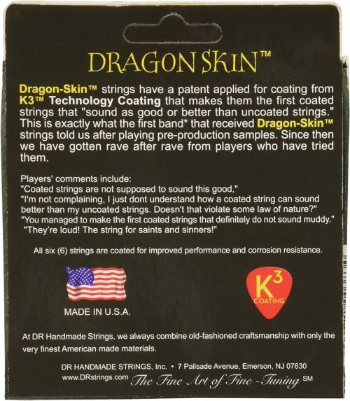 DR Strings DSA-10 Dragon-Skin Coated Acoustic Strings - 10-48 - Image 3