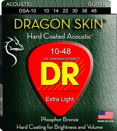 DR Strings DSA-10 Dragon-Skin Coated Acoustic Strings - 10-48 - Image 2