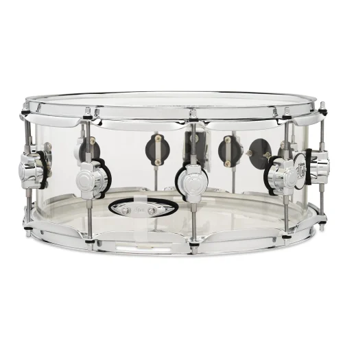 DW Design Series 6 x 14 inch Clear Acrylic Snare Drum - Image 4