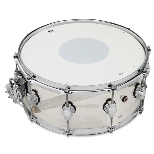 DW Design Series 6 x 14 inch Clear Acrylic Snare Drum - Image 5