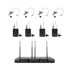Lane M694B Wireless Headset and Lapel Microphone System