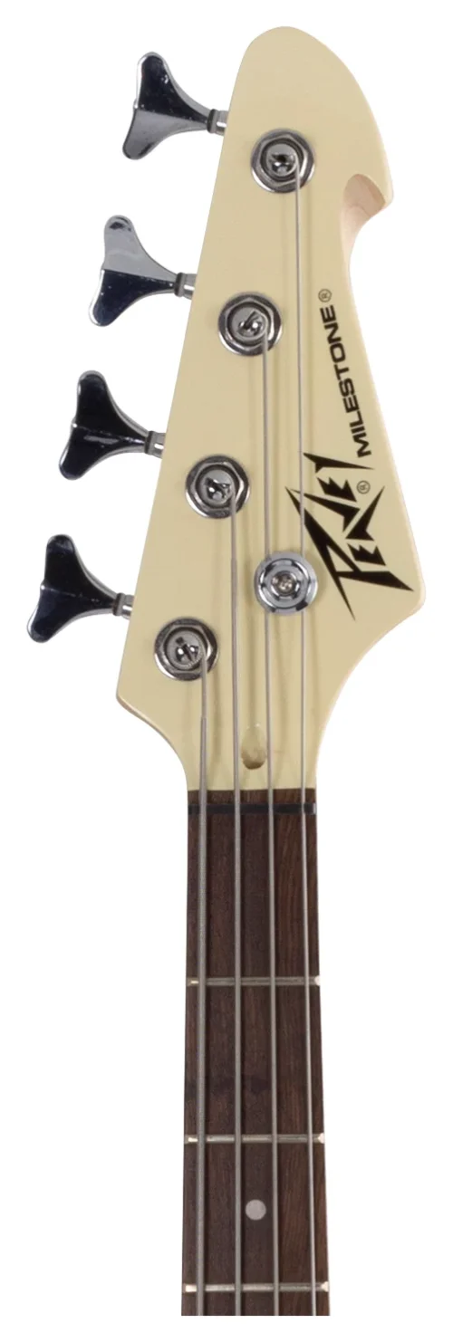 Peavey Milestone Series 4 String Bass Guitar - Ivory - Image 4