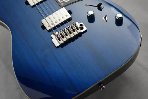 Bacchus Tactics 24 Ash Electric Guitar - See Through Blue - Image 3
