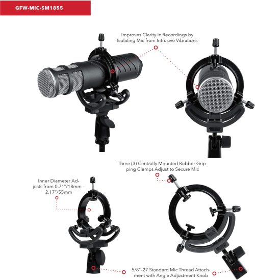 Gator Frameworks DLX Universal Shock Mount 18-55MM - Image 4